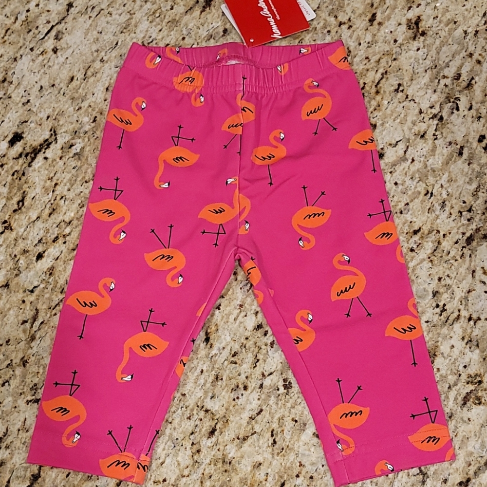 NWT Hanna Andersson Flamingo Capris size 3